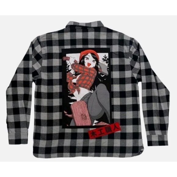 GamerSupps Waifu Cups x Morning Wood Plaid Flannel - Picture 1 of 6